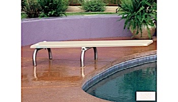Inter-Fab U-Stands Base with Duro-Beam aquaBoard™ Board Complete | 6' White with White Top Tread and 18" Stainless Steel Base | DB6WS-US18