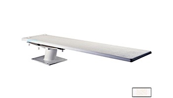 Inter-Fab Techni-Spring Steel Base with Techni-Beam Board Complete | 8' White with White Top Tread and White Base | TB8WW-TSB