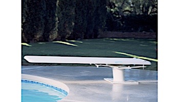 Inter-Fab Techni-Spring Steel Base with Techni-Beam Board Complete | 8' Blue with White Top Tread and White Base | TB8BW-TSB