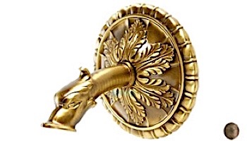 Water Scuppers and Bowls Venizia Small Spout with Mantova Emitter | French Gold | WSBWSME