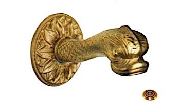Water Scuppers and Bowls Genova Large Fish Fountain Spout | French Gold | GENLGFISH