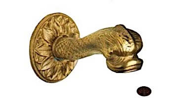 Water Scuppers and Bowls Genova Large Fish Fountain Spout | Antique Bronze | GENLGFISH
