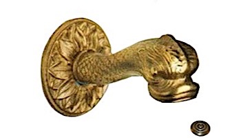 Water Scuppers and Bowls Genova Large Fish Fountain Spout | Antique Brass | GENLGFISH
