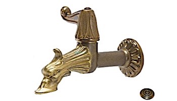 Water Scuppers and Bowls Anatra Fountain Spout | Antique Brass | WSBANA