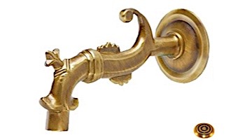 Water Scuppers and Bowls Bergamo Spout | French Gold | WSBLUCCA