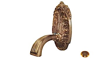Water Scuppers and Bowls Milan Water Escutcheon and Spout | French Gold | WSBMWES