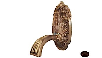 Water Scuppers and Bowls Milan Water Escutcheon and Spout | Antique Bronze | WSBMWES