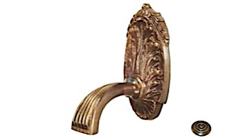 Water Scuppers and Bowls Milan Water Escutcheon and Spout | Antique Brass | WSBMWES