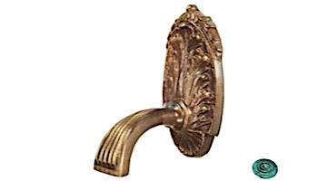 Water Scuppers and Bowls Milan Water Escutcheon and Spout | Tiffany Patina | WSBMWES
