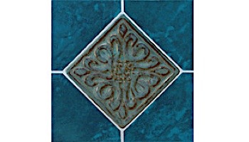 National Pool Tile Blue Seas 6x6 Deco | Teal Blue | SEA-TEAL DECO