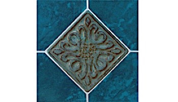 National Pool Tile Blue Seas 6x6 Deco | Teal Blue | SEA-TEAL DECO