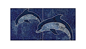 National Pool Tile Bermuda 6x12 Dolphin Deco | Blue Cobalt | CLD-BL-DL2