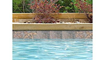 National Pool Tile Sierra 6x12 Turtle Deco | Blue Slate | CLD-BL-DL2