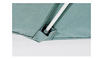 Ledge Lounger Choice Umbrella | 6' Square 1.5" White Pole | Premium 1 Fabric Colors | LL-U-C-6SQPP-W-P1