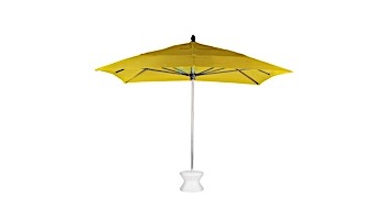 Ledge Lounger Choice Umbrella | 6' Square 1.5" White Pole | Premium 2 Fabric Colors | LL-U-C-6SQPP-W-P2