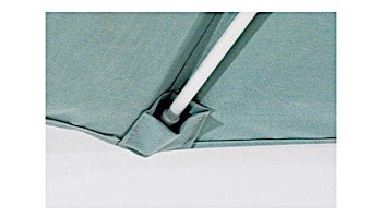 Ledge Lounger Select Umbrella | 6' Square 2" White Pole | Premium 1 Fabric Colors | LL-U-S-6SQPP-W-P1