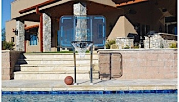 Inter-fab Pro Style Basketball Game Set | 12" Offset Post | In Deck Bronze Anchor Jig | Marine Grade Steel Support Legs | SPS-RBALL GB-C