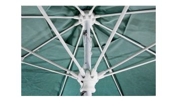 Ledge Lounger Select Umbrella | 10' Square 2" White Pole | Premium 1 Fabric Colors | LL-U-S-10SQPP-W-P1