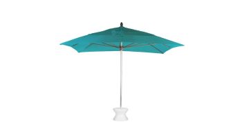 Ledge Lounger Select Umbrella | 10' Square 2" Champagne Bronze Pole | Premium 1 Fabric Colors | LL-U-S-10SQPP-CB-P1