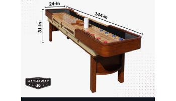 Hathaway Merlot 12-Foot Shuffleboard Table | Walnut Finish | NG1312 BG1312
