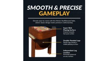 Hathaway Merlot 12-Foot Shuffleboard Table | Walnut Finish | NG1312 BG1312