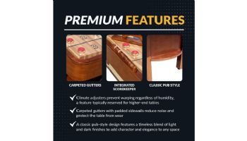 Hathaway Merlot 12-Foot Shuffleboard Table | Walnut Finish | NG1312 BG1312