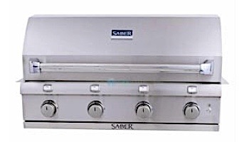 SABER SS 670 BI Infrared 4-Burner Stainless Steel Built-In Natural Gas Grill | R67SB0317