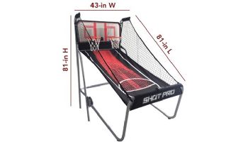 Hathaway Shot Pro Deluxe 81-In Dual Basketball Arcade Game with LED Scoring | NG2246BL BG2246BL