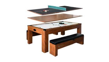 Hathaway Sherwood 7-Foot Air Hockey Table with Benches | NG2422H BG2422H