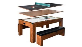 Hathaway Sherwood 7-Ft. Air Hockey Table Combo Set with Benches | NG2422H BG2422H