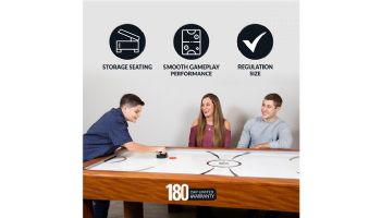 Hathaway Sherwood 7-Ft. Air Hockey Table Combo Set with Benches | NG2422H BG2422H