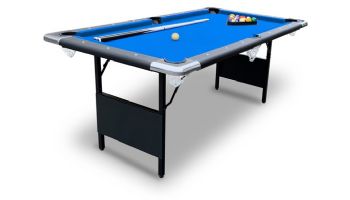 Hathaway Fairmont 6-Ft Portable Pool Table | Black with Blue Felt | NG2574 BG2574