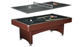 Hathaway Bristol 7-Foot Pool Table with Table Tennis Top | Dark Cherry with Black Felt | NG4023 BG4023