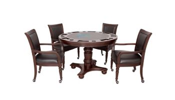 Hathaway Bridgeport 2-In-1 Poker Game Table Set | Walnut Finish | NG2348W BG2348W