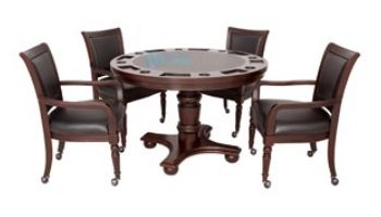 Hathaway Bridgeport 2-In-1 Poker Game Table Set | Walnut Finish | NG2348W BG2348W