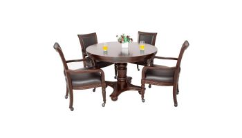 Hathaway Bridgeport 2-In-1 Poker Game Table Set | Walnut Finish | NG2348W BG2348W