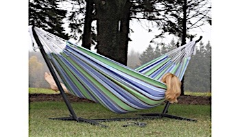 Vivere Double Cotton Hammock with Stand | 9-Foot Oasis | UHSDO9-24