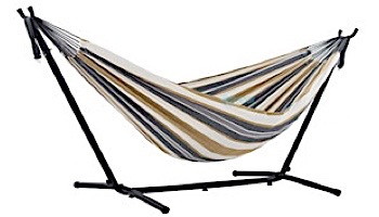 Vivere Double Cotton Hammock with Stand | 9-Foot Desert Moon | UHSDO9-25