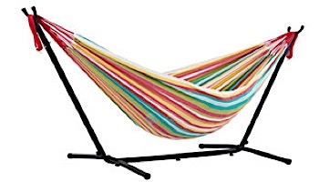Vivere Double Cotton Hammock with Stand | 9-Foot Salsa | UHSDO9-26