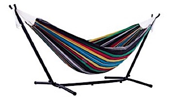 Vivere Double Cotton Hammock with Stand | 9-Foot Rio Night | UHSDO9-27