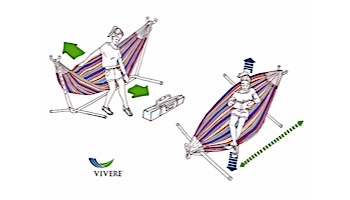 Vivere Double Cotton Hammock with Stand | 9-Foot Rio Night | UHSDO9-27