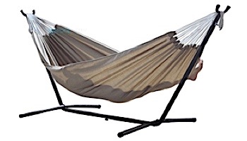 Vivere Sumbrella Hammock with Stand | 9-Foot Sand | C9SUNS