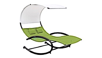Vivere Double Chaise Rocker | Green Apple Steel Frame | CHAISERK2-GA