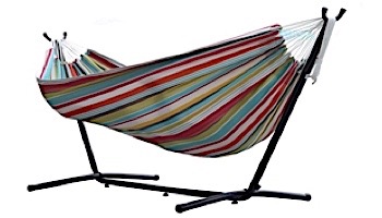 Vivere Double Polyester Hammock with Stand | 9-Foot Ciao | C9POLY-10