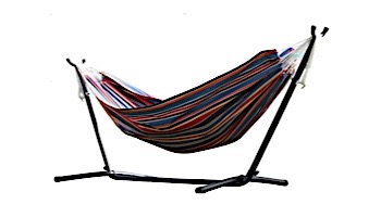 Vivere Double Polyester Hammock with Stand | 9-Foot Techno | C9POLY-11