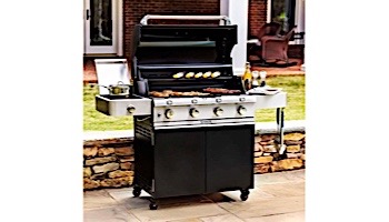 SABER 670 Black Cast Infrared 4-Burner Stainless Steel Free Standing Propane Gas Grill | R67CC1117