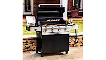 SABER 670 Black Cast Infrared 4-Burner Stainless Steel Free Standing Propane Gas Grill | R67CC1117