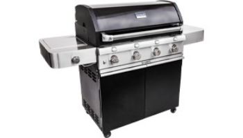 SABER Deluxe Black 4-Burner Stainless Steel Free Standing Propane Gas Grill | R67CC1117 loading=