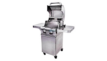 SABER SSE Elite 1330 Infrared 2-Burner Stainless Steel Free Standing Propane Gas Cart Grill with Cover | R33SC0717