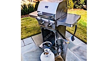 SABER SSE Elite 1330 Infrared 2-Burner Stainless Steel Free Standing Propane Gas Cart Grill with Cover | R33SC0717